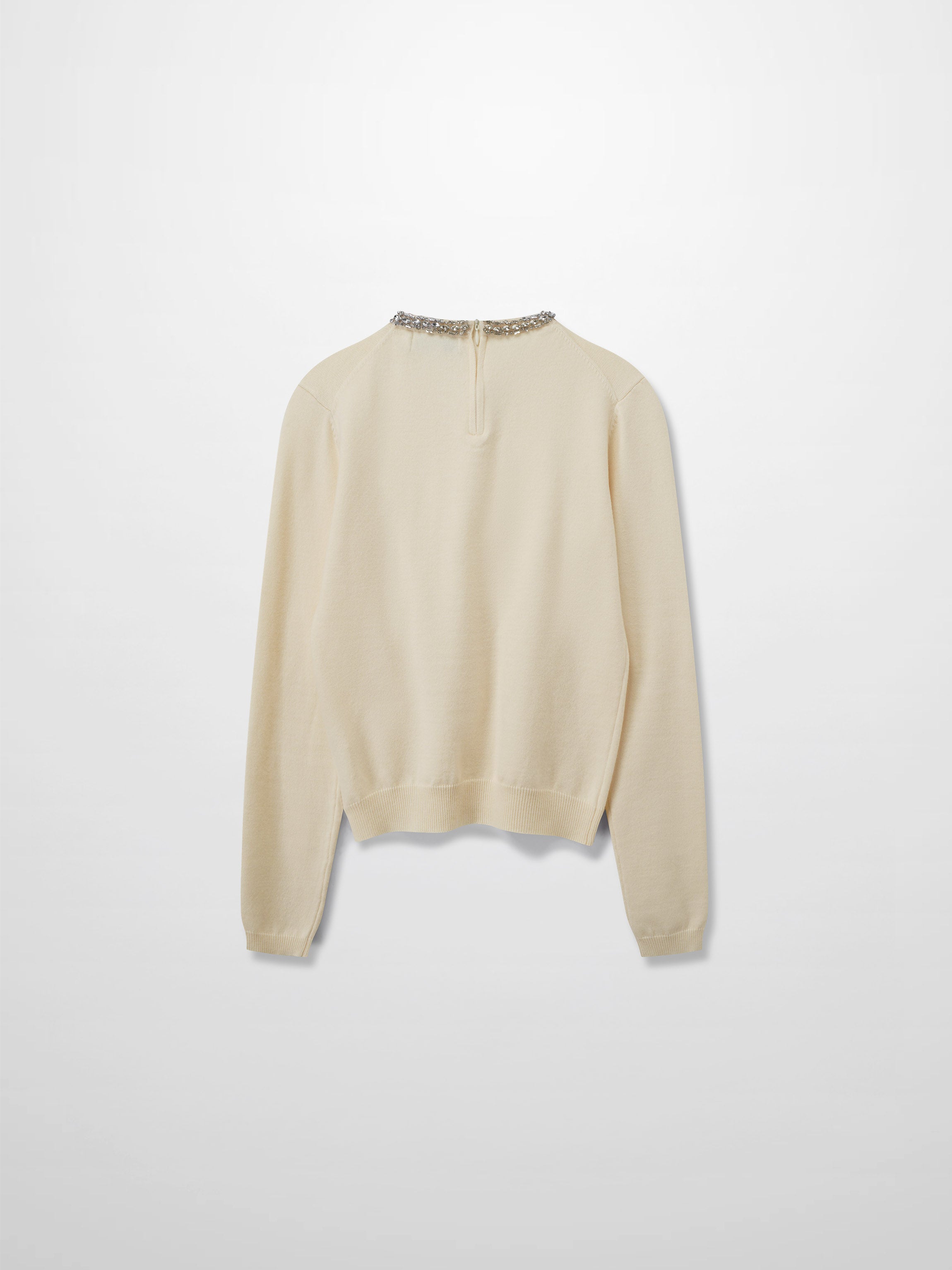 Embellished Crew Sweater-Ivory-2