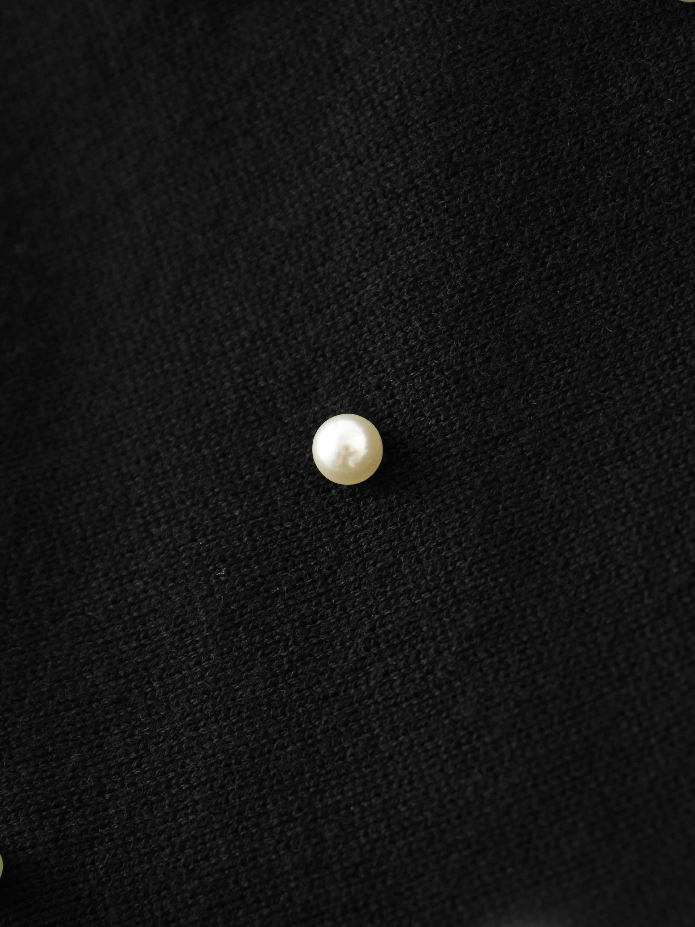 Pearl Embellished Sweater-Black-4