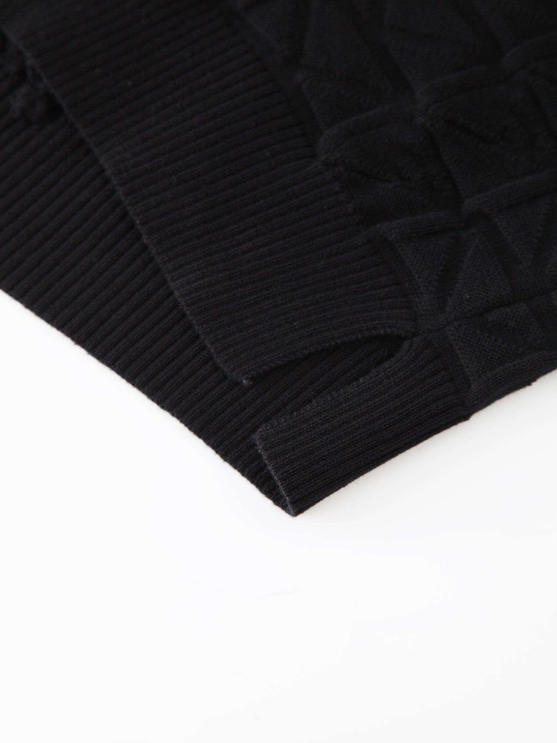Cross Stitch Sweater-Black-4